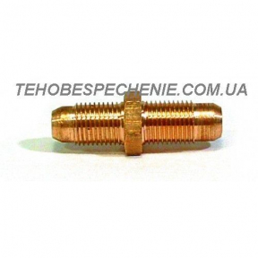Штуцер (редуктор+клапан) М10х1/ М10х1под трубку 6х6мм, латунь