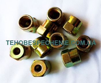 Гайка накидная M 10×1,25; под трубку стальную d 6,0 мм, стальная, Tomasetto