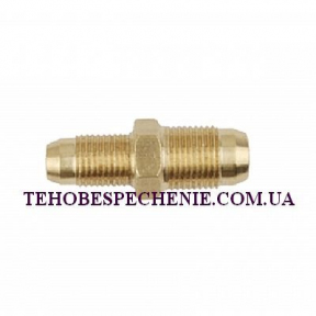 Штуцер (редуктор+клапан) М10х1/ М12х1под трубку d.6х8мм, латунь